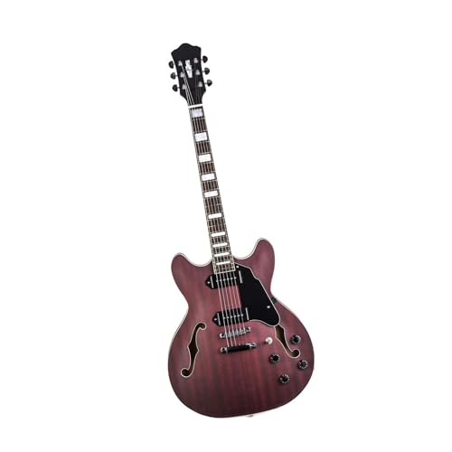 Guitare électrique adulte semi-creuse rouge mat micros P90
