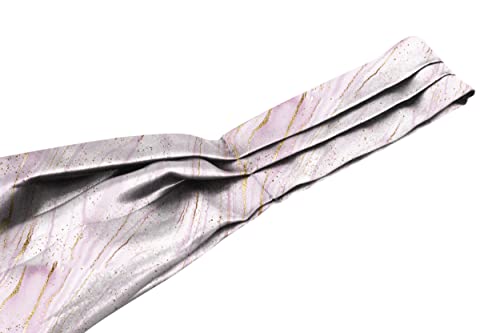 Image of BLACKSMITH Jacquard Microfiber Neckwear Ascot and Matching Pocket Square Set for Men