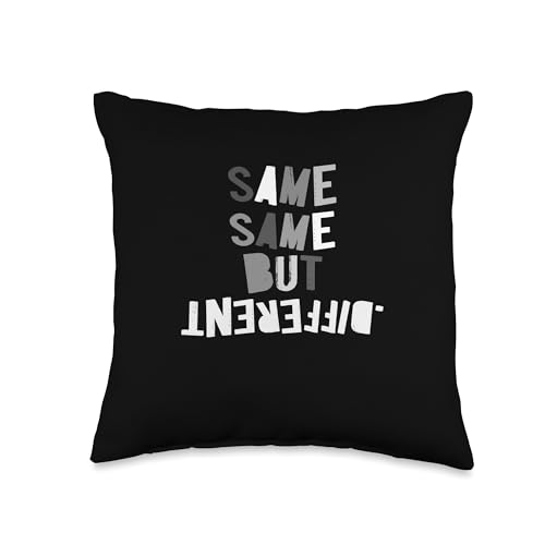 Grey Color Same-x2 But Different Grey Graphic Throw Pillow
