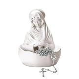 Liisaho Our Lady of Grace Statue Virgin Mary Keepsake Rosary Holder,Catholic Gifts for Women Religious Home Decor,5' Blessed Mother Statues, Resin Relic