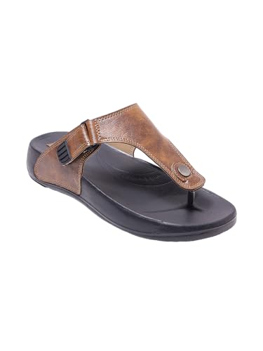 Image of WELCOME Soft Men's Slippers with Cushion FootBed for Adult | Comfortable & Light Weight | Stylish & Anti-Skid | Waterproof & Regular Flip Flops for Gents /Boys
