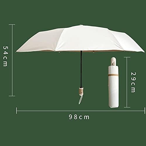 Automatic Umbrella 1Pcs Automatic Open Rain Umbrella Folding Umbrella,Lightweight Waterproof for Car Rain Outdoor Use White Umbrella (White 38in x21in)
