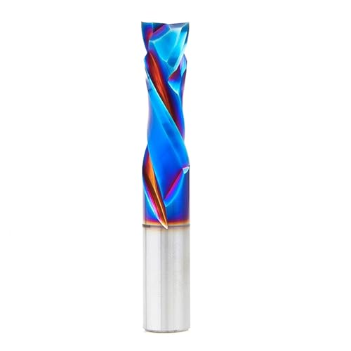 Image of Amana Tool Spektra Extreme Tool Life Coated Solid Carbide CNC Compression Spiral Router Bit, 46185-K, 12mm D x 35mm CH x 12mm Shank x 76mm Long