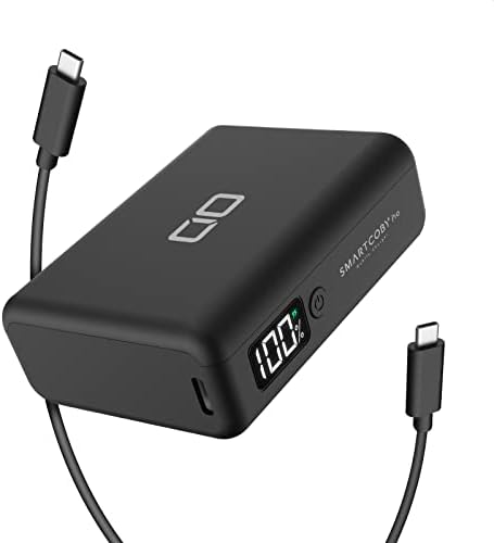 CIO モバイルバッテリー PD 30W タイプC タイプA 合計2ポート 軽量 小型 iphone 15 / 16 大容量 10000mAh 急速充電 パススルー Macbook Air M1 iPad SMARTCOBY Pro 30W【液晶部に保護フィルム有】 (ブラック, マットモデル)