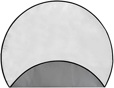 FiNeWaY Round 38 Fire Pit Deck Protector Outdoor Under Fireproof BBQ Grill Floor Protective Firepit Mat  Fire Resistant Heat Deflector Rug to Protect Deck Defender Patio Chiminea Grass