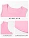 WRYGRTA Girls Tank Tops Sleeveless Shirts Basic Square Neck Tees Summer Casual Top for Kids Pink 13-14 Years