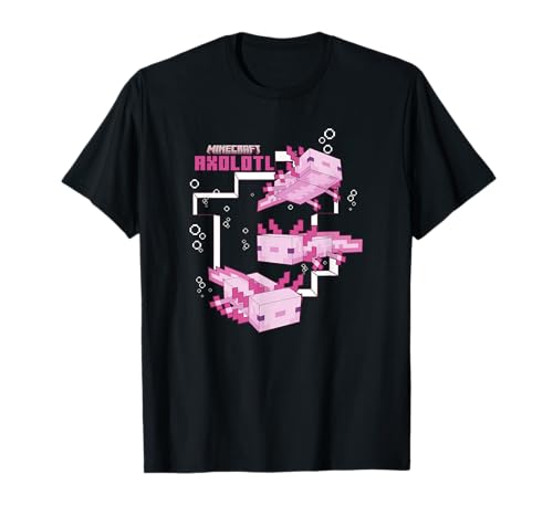 Minecraft Pink Axolotl Pond Camiseta
