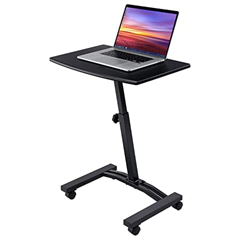 Seville Classics Airlift Mobiler höhenverstellbarer Laptop-Ständer Computer-Arbeitsplatz Cover