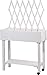 Produktbild dobar 58186e Vielseitiges Hochbeet mit integrierter Rankhilfe, Rollbares Tischbeet für Terrasse und Balkon, 79 x 28,5 x 130 cm, Fichte, Weiß