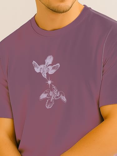Image of Nobero Men's Regular Graphic Printed T-Shirt for Men | Soft Cotton | Classic Fit | Printed Casual Tshirt for Men