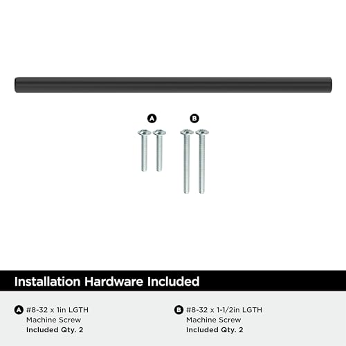 Image of Amerock 7 inch Bar Pulls Black Bronze Drawer Pull | 7 inch (178mm) Center-to-Center Mounting Distance and 9-3 /8 inches Overall Length, Durable Carbon Steel Cabinet Hardware
