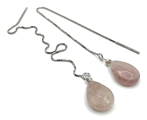 Quartz rose boucles d'oreilles longues pour illuminer vos tenues d'été - 2