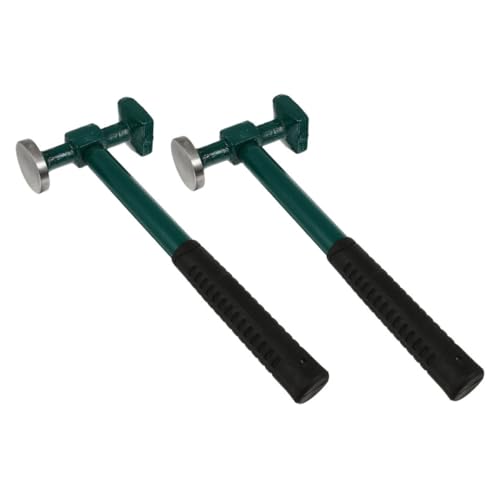 PRETYZOOM 2pcs Body Repair Tools Automotive Sheet Metal Hammer for Dent Removal Car Body Dolly Hammer Secure Grip