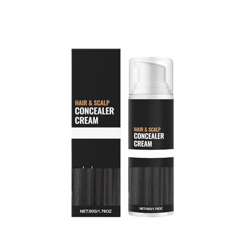 Crema correctora para adelgazar el cabello y las manchas calvas, impermeable y resistente al sudor, efecto de densidad instantáneo, retoque, cobertura gris para mujeres y hombres (4PCS)