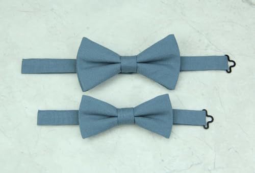 Image of Mens Linen Tie Set - Solid Necktie with Pocket Square for Men Wedding