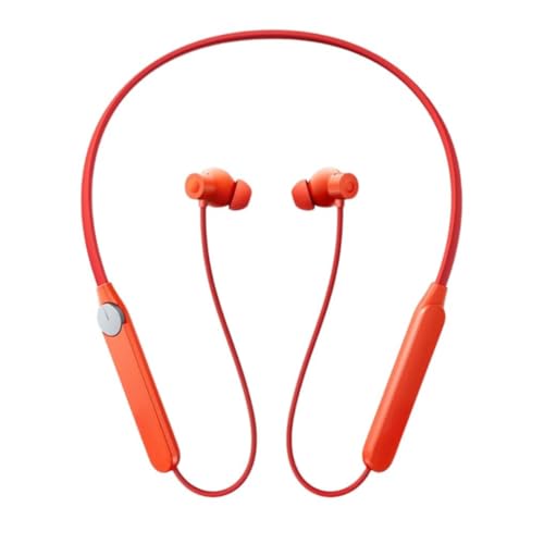 Image of Compatible for Nothing Smartphones Wireless Bluetooth Neckband Earphones (Orange) with Active Noise Cancellation, 13.6mm Driver, 37 Hours Playback