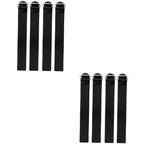 TINEASUR 8 Piezas Sujetacables Antideslizantes Cordones De Zapatos Picos De Zapatos Cordones Elásticos Pinzas para Zapatos De Hielo Zapatos De Senderismo para Hombre Crampones Nylon Black