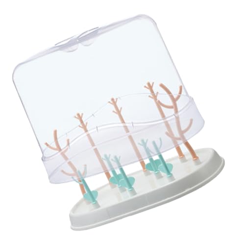 MAJORMENCH Séchoir à Biberons Multifonction de Branches avec Porte-Bouteilles Amovibles et Grand Couvercle Transparent en PP pour Organiser et Sécher Les...