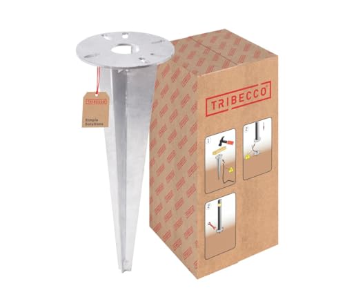 TRIBECCO Einschlag-Erdspieß für Gartenlampe - Ø 116 x 300 mm - mit...