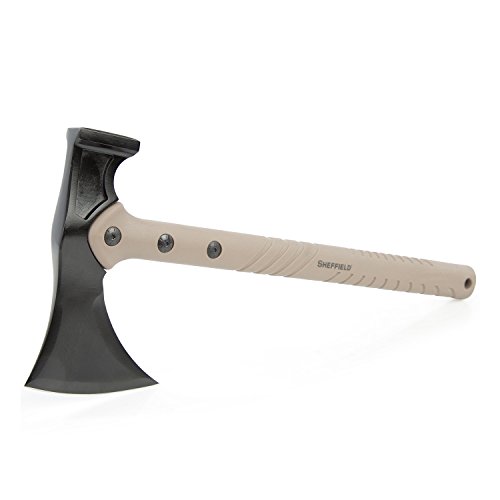 Sheffield 12178 Sparrow Hammer Axe | Tactical Tomahawk with Hammering End | Good