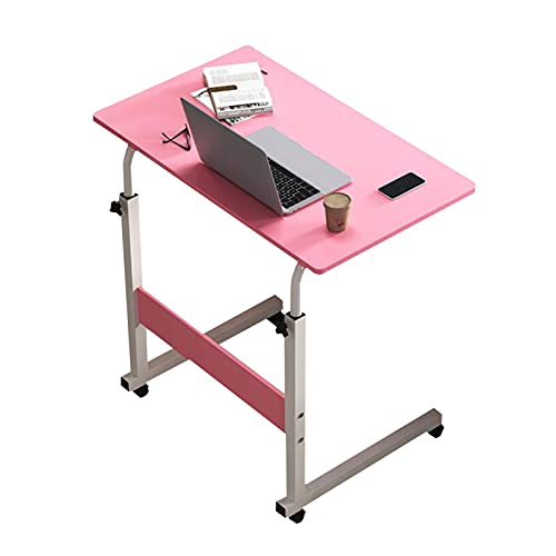 Escritorio móvil para computadora de 60x40 cm con ruedas mesa ajustable para sofá