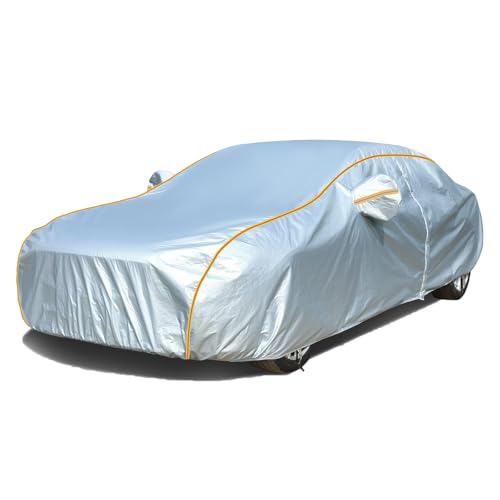 [Personalizzazione precisa, vestibilità perfetta] Il telo copriauto è utilizzato per Cadillac Eldorado 1957-1960, ed è realizzato su misura in base al modello e alle dimensioni della tua auto per garantire che il telo copriauto si adatti perfettamente alla curva della carrozzeria, evitando una protezione insufficiente o inconvenienti causati da dimensioni inappropriate, fornendo il miglior effetto protettivo e adattandosi a ogni dettaglio.