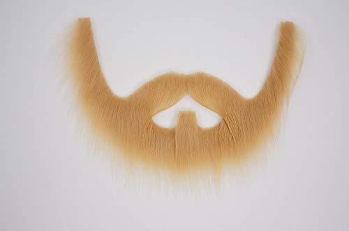 Mustaches Self Adhesive Nomad Fake Mustache And Beard, Novelty, False Facial Hair, Costume Accessory For Adults, Blond Color #TOP2