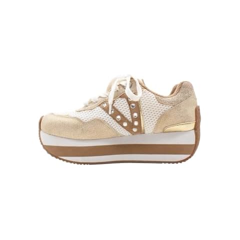 VOLATILE Women's Beckett Sneaker, Gold, 8 Cover