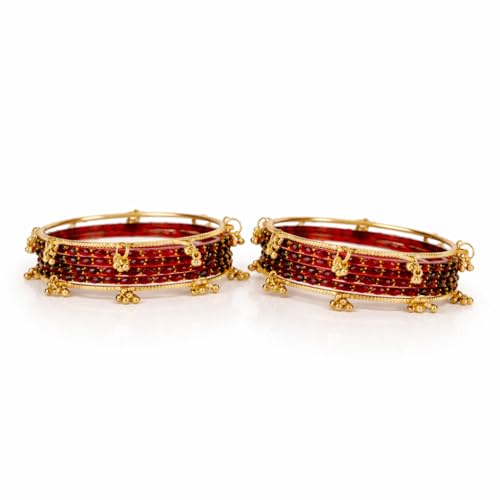 Image of Shining Diva Fashion 16 Pcs Trendy Stylish Glass & Kashmiri Ghungroo Bangles Set for Women & Girls | Traditional Festive Wedding Party Jewellery
