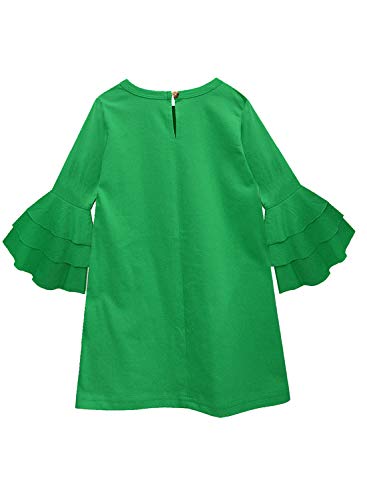 Image of A.T.U.N. (ALL THINGS UBER NICE) Girls Cotton A-Line Knee Length Long Sleeve Casual Dress