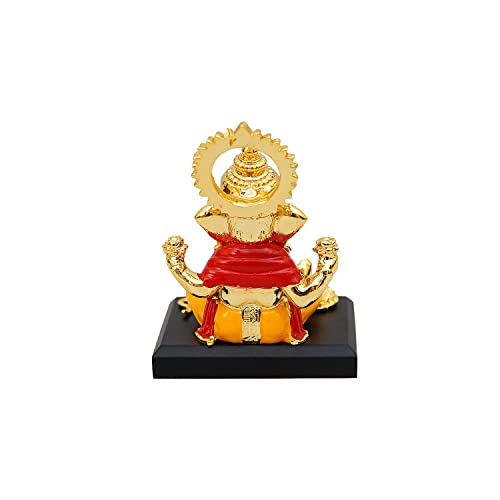 Image of Resin Ganesha Statue - Premium Ganpati Idol Decorative Showpiece Murti for Pooja Temple Home Entrance Decor Diwali Gift Multicolor (2.5X2X3.5 Inch)