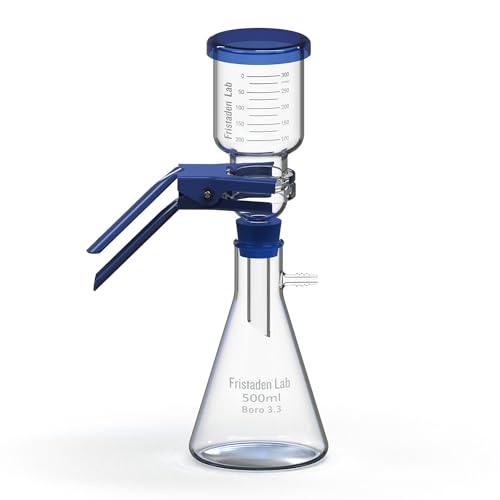 Fristaden Lab Vacuum Filtration Apparatus Kit | 500 mL Filtering Flask | 300 mL Glass Buchner Funnel...