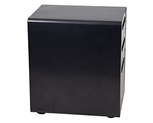 Flash Furniture Wren Ergonomic 3-Drawer Mobile Locking Filing Cabinet With Anti-Tilt Mechanism And Hanging Drawer For Legal & Letter Files, Black #TOP3