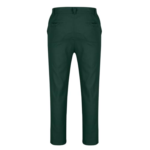Mens Casual Linen Pants Loose Fit Expandable Waist Straight Leg Pant Lightweight Beach Flat Front Pants with Pockets4