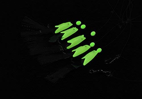 Fishcm Luminous Fishing Rigs Glow Soft Fish/Shrimp Lure Saltwater/Freshwater Fishing Bait Rigs (Simulation Fish Rigs) #TOP7