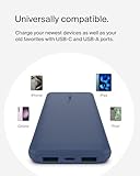 Belkin 10000mAh portable power bank, 10K USB-C portable charger with 1 USB-C port and 2 USB-A ports, battery pack for up to 15W charging for iPhone, Samsung Galaxy, AirPods, iPad, and more - Blue - Image 6
