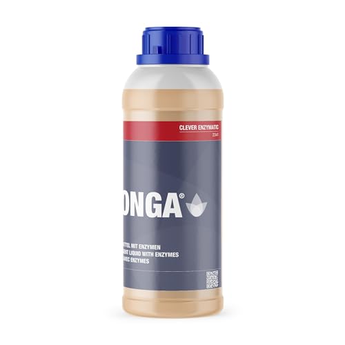 Konga Clever Enzymatic Detergente neutro | Fórmula enzimática profesional para lavadoras, elimina las manchas de proteínas, almidón y grasa | pH 7 – 8 | Concentrado de 1 litro