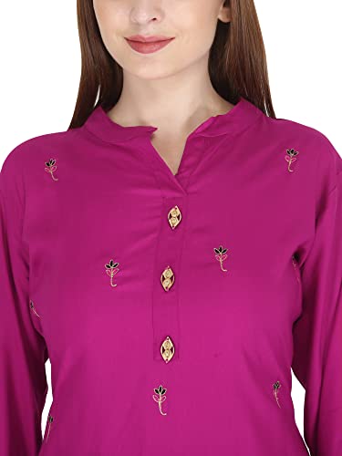 Image of Women's Rayon Straight Kurta Pant with Dupatta Set (Black)