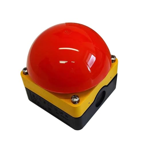 Interrupteur à pédale IP65 AC/DC avec arrêt d'urgence bouton poussoir jaune 3NO