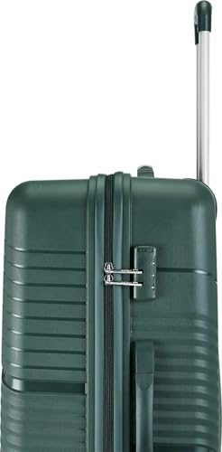 Image of Safari Carter Hard-Sided Polypropylene Suitcase 5 Years Warranty Luggage Set of 3 Trolley Bags (55 & 67 & 76 cm) (DUST Green)
