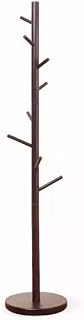 MERISH Wooden Coat Rack, Free Standing Coat Stand with 8 Hooks and 3 Height Options, Sturdy Kids Coat Tree Easy to Assemble, for Entryway Home Office Jackets Hat Purse Natural YD-1010 (Black)