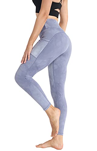 Leggings for Women with Pockets High Waisted Buff Yoga Pants Tummy Contral for Women Workout Leggings Naked Feeling(JK002)-Purple M