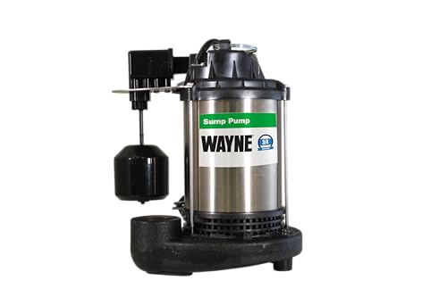 Wayne 3/4 HP Heavy Duty Submerisble Cast Iron and Stainless Steel Sump Pump with New Switch - Removes up to 5,490 Gallons of Water Per Hour