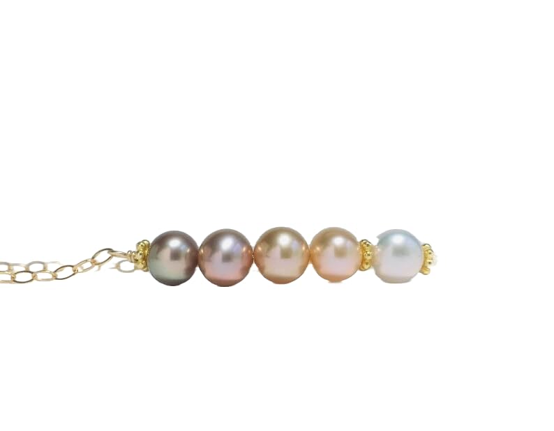 Collier de perles d'eau fraîche naturelle de 16 Inch, le cadeau idéal pour femme