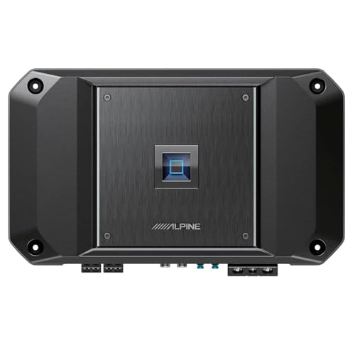 Alpine R2-A60F 4 Channel 600 Watt Class D Car Audio Amplifier & RUX-KNOB.2 Remote Bass Knob Bundle