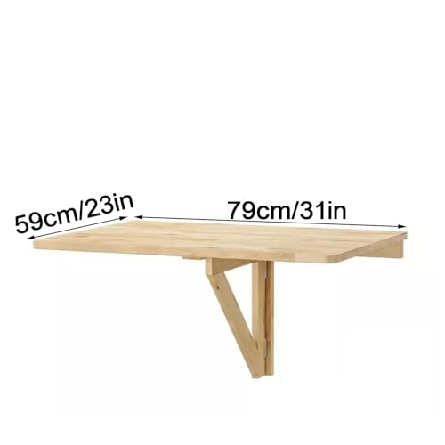 ZYZSY Wall-Mounted Foldable Table, Table with Brackets for Space Saving Workstations, Floating Desk for Study & Dining in Balcony, Bedroom, Bathroom, Kitchen 3 ZYZSY Wall-Mounted Foldable Table, Table with Brackets for Space Saving Workstations, Floating Desk for Study & Dining in Balcony, Bedroom, Bathroom, Kitchen - Image 3
