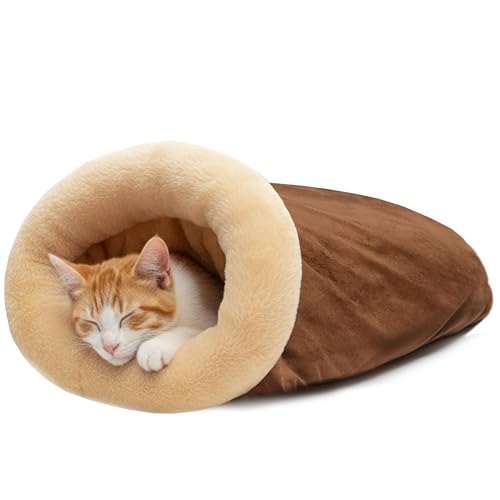 FLYSTAR Cat Bed Cave - Soft Cat Sleeping Bag for