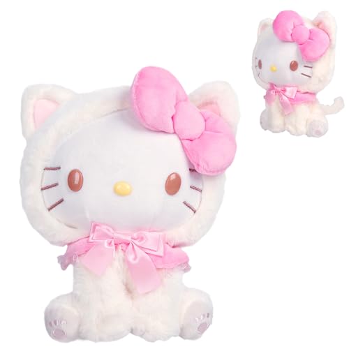 Ainvliya Ki-tty Plush Cartoon Plush Toy 21 cm Cute Stuffed Doll Kawaii Animal Doll for Babies Stuffed Toy Cuddly Toy Birthday Gift for Boys and Girls