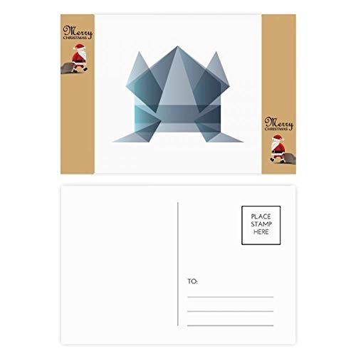 Carte postale géométrique style origami abstrait, papeterie créative pour mailing créatif