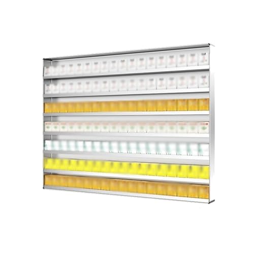 GOCHUSX Supermarket Cigarette Display Rack, Wall Mounted Aluminum Cigarette Storage Cabinet, Matchbook Display Case for Retail Store Supermarket Cabinet(100x3.2x80cm)